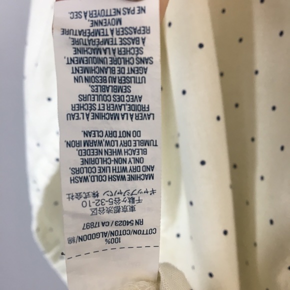 💋SOLD💋Old Navy Polkadot Button Down Long Sleeve - Picture 6 of 8